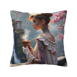 Housse de coussin en peluche à impression complète recto-verso 18x18 pouces