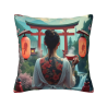 18x18 - インチ ダブル - Sided 豪華な和風スローピローカバー