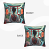 Housse de coussin en peluche réversible style japonais de 18x18 pouces