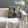 Housse de coussin en peluche réversible style japonais de 18x18 pouces