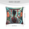 18x18 인치 더블 사이드 플러시 일본 스타일 스로우 베개 커버