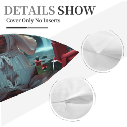 Funda de cojín de felpa reversible estilo japonés de 18x18 pulgadas