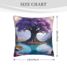 Federa da cuscino da 45x45 cm a doppio lato morbido con motivo di albero viola onirico