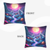 Copricuscino in peluche doppia faccia 18x18 pollici con motivo coniglio