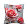 18x18 Inch Double - Sided Plush Pillow Cover with Rose Pattern