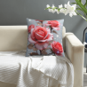 18x18 Inch Double - Sided Plush Pillow Cover with Rose Pattern