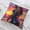 18x18英寸雙面毛絨美女圖案抱枕套
