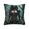 18x18인치 양면 플러시 베개 커버, 여성 전사 패턴