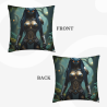 18x18 Inch Double - Sided Plush Pillowcase with Female Warrior Pattern