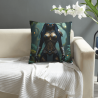 18x18 Inch Double - Sided Plush Pillowcase with Female Warrior Pattern