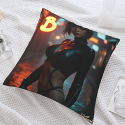 18x18 Inch Double - Sided Plush Anime Female Pillowcase