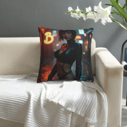 Cuscino Anime Donna Stile 18x18 Pollici Doppio Lato