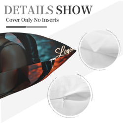 Funda de Almohada Anime de Mujer con Estilo de 18x18 Pulgadas de Doble Cara