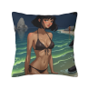 18x18인치 양면 플러시 베개 커버 - 비키니 미녀 패턴