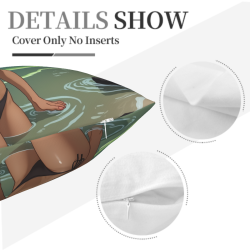 18x18 Zoll Doppelseitige Plüsch-Kissenbezug mit Bikini-Schönheit-Muster