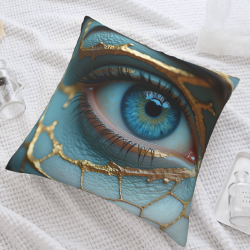 Abstrakte Augen-Plüschkissenbezug - Okomall