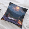 18x18 Inch Double - Sided Plush Moonlit Night Owl Pattern Pillowcase