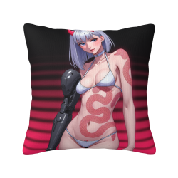 Funda de almohada de peluche de doble cara de 18x18 pulgadas con personaje anime