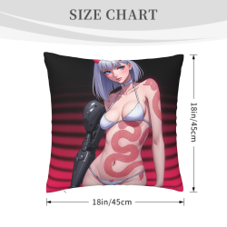18x18 Zoll Doppelseitiger Plüsch Anime-Charakter Kopfkissenbezug