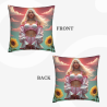 Housse de coussin en peluche mode - Fille rêveuse