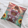 Funda de cojín de felpa de moda - Chica soñadora