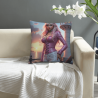 18x18 Zoll Doppelseitiger Plüsch-Bezug mit Anime-Schönheitsmuster