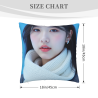 18x18인치 양면 플러시 베개 커버, 유명인 패턴