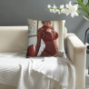 Traumhafter Plüschkissenbezug mit floralem Muster - 45x45 cm | OKOMALL