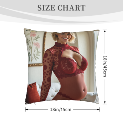 Traumhafter Plüschkissenbezug mit floralem Muster - 45x45 cm | OKOMALL