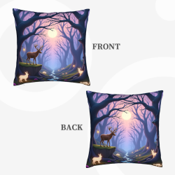 Housse de coussin en peluche Forêt Enchantée - Okomall