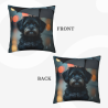 Copricuscino in peluche doppia faccia 18x18 pollici con motivo cucciolo - Alta qualità e comfort