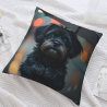 Copricuscino in peluche doppia faccia 18x18 pollici con motivo cucciolo - Alta qualità e comfort