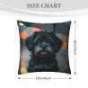Copricuscino in peluche doppia faccia 18x18 pollici con motivo cucciolo - Alta qualità e comfort