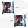 Housse de coussin en peluche recto-verso 18x18 pouces avec motif de fille cyberpunk