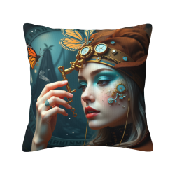 Funda de cojín steampunk soñadora - Okomall