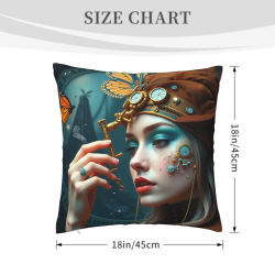 Housse de coussin steampunk rêveuse - Okomall