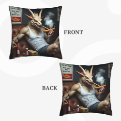 18x18 inches Double - sided Plush Pillow Cover with Unique Pattern