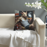 Copricuscino in peluche doppia faccia 18x18 pollici con motivo unico