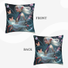 Housse de coussin en peluche réversible avec motif de beauté ancienne, 18x18 pouces