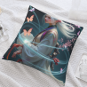 Funda de almohada de felpa reversible con diseño de belleza antigua, 18x18 pulgadas