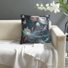 Housse de coussin en peluche réversible avec motif de beauté ancienne, 18x18 pouces