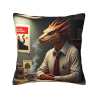 Funda de almohada de felpa doble cara de 18x18 pulgadas con diseño de dragón