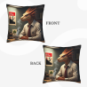 Funda de almohada de felpa doble cara de 18x18 pulgadas con diseño de dragón
