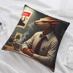 Funda de almohada de felpa doble cara de 18x18 pulgadas con diseño de dragón
