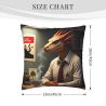 Funda de almohada de felpa doble cara de 18x18 pulgadas con diseño de dragón