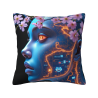 Housse de coussin en peluche recto-verso de 18x18 pouces avec motif unique