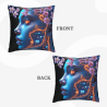 Funda de almohada de felpa de doble cara de 18x18 pulgadas con diseño único