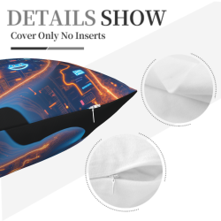 Funda de almohada de felpa de doble cara de 18x18 pulgadas con diseño único