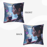 18x18 inches Double - sided Plush Printed Pillowcase - Ancient - style Beauty