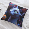 Housse de coussin en peluche réversible 18x18 pouces avec motif de chat siamois